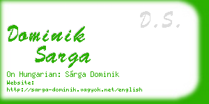 dominik sarga business card