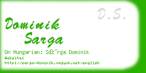 dominik sarga business card